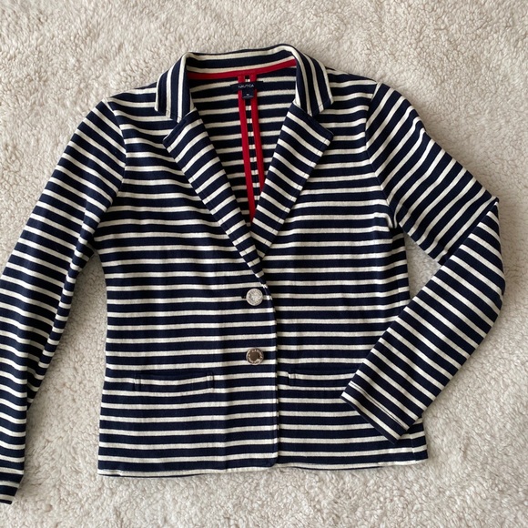 Nautica - Navy/cream striped knit blazer - Picture 2 of 9